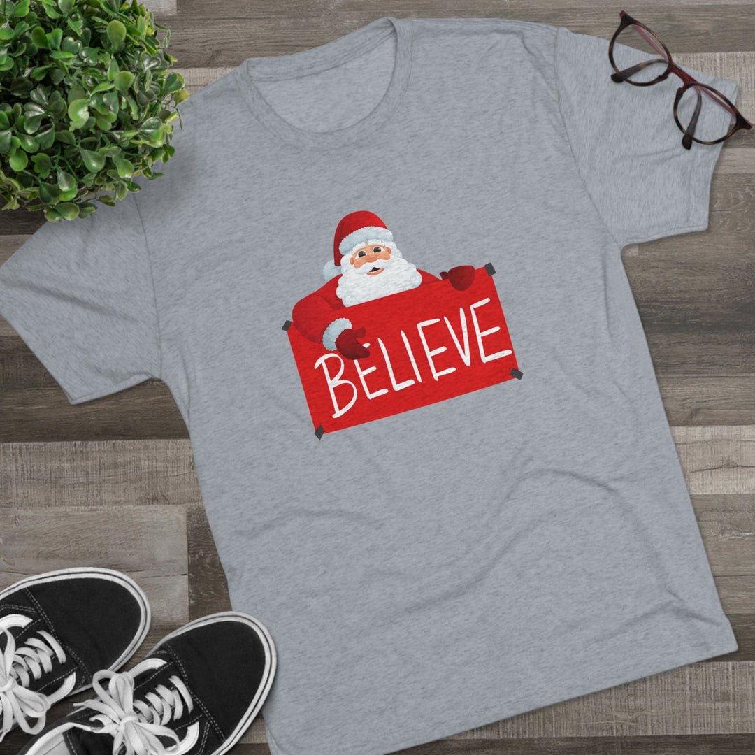 Santa and Believe Sign t-shirt