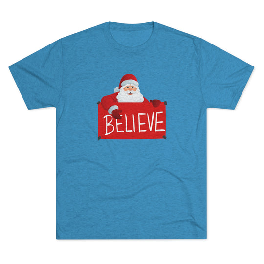 Santa and Believe Sign t-shirt