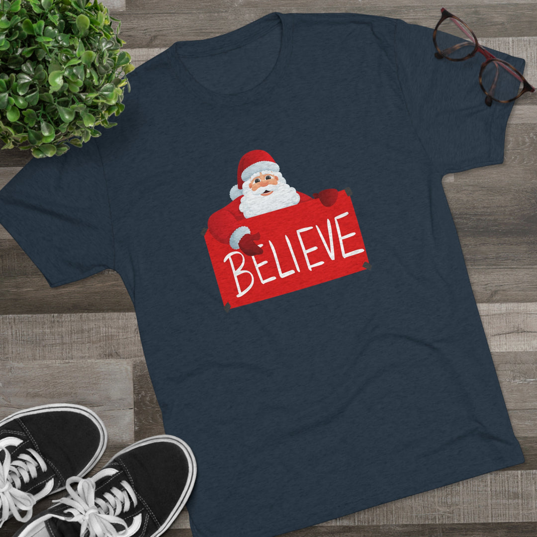 Santa and Believe Sign t-shirt