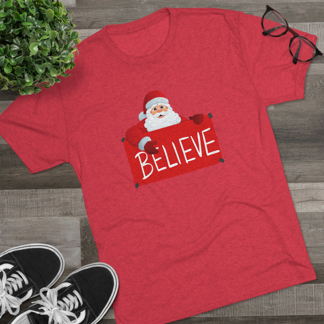 Santa and Believe Sign t-shirt