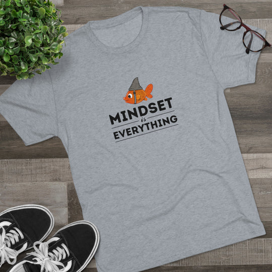 Mindset is Everything Goldfish with Shark Fin t-shirt