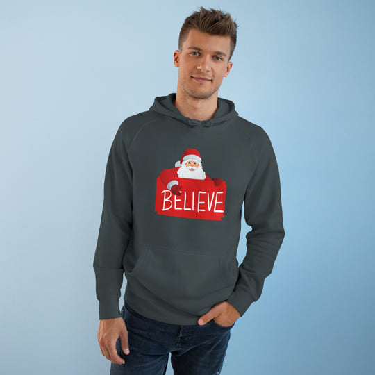 Santa and Believe Sign Hoodie