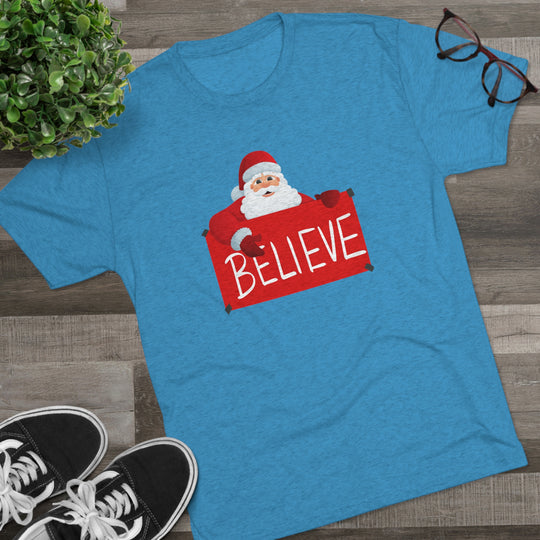 Santa and Believe Sign t-shirt