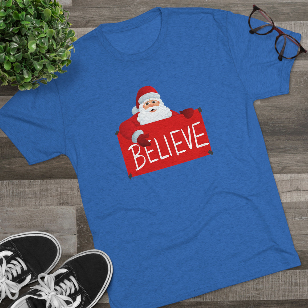 Santa and Believe Sign t-shirt