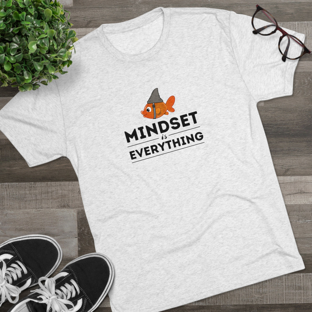 Mindset is Everything Goldfish with Shark Fin t-shirt