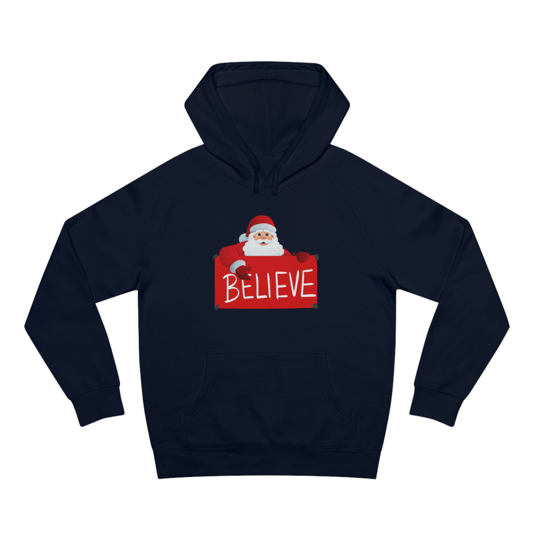 Santa and Believe Sign Hoodie