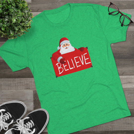 Santa and Believe Sign t-shirt