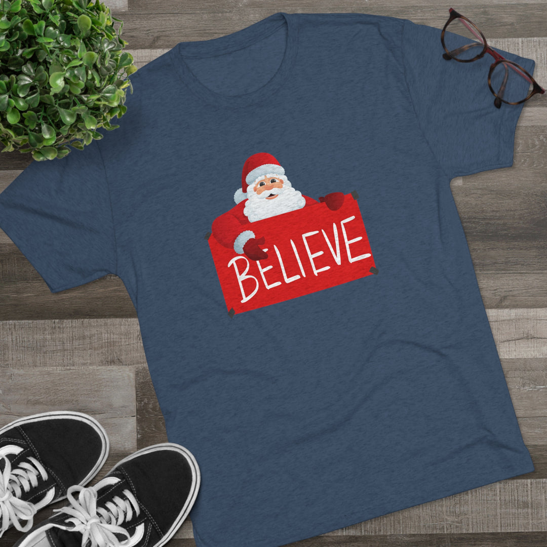 Santa and Believe Sign t-shirt