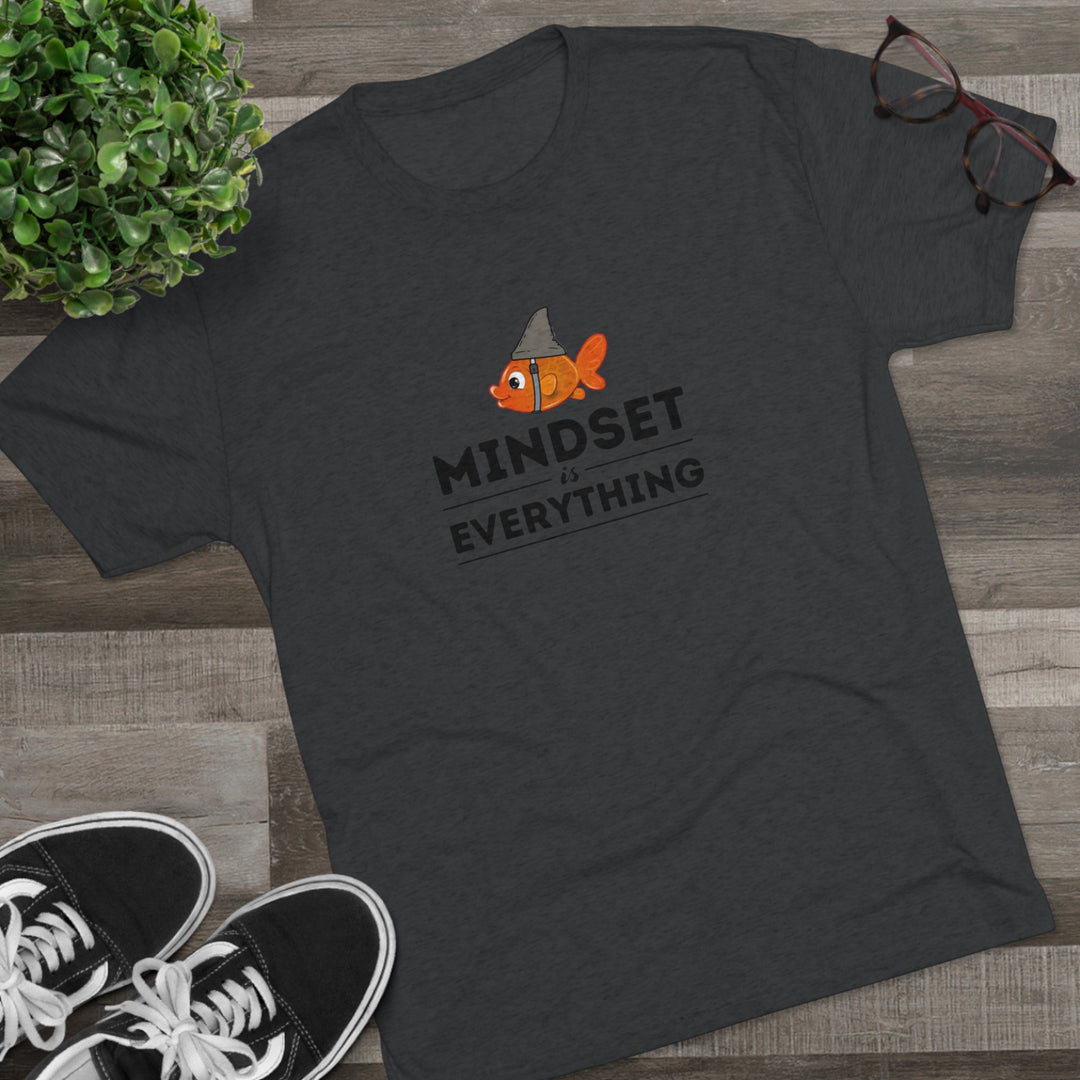 Mindset is Everything Goldfish with Shark Fin t-shirt