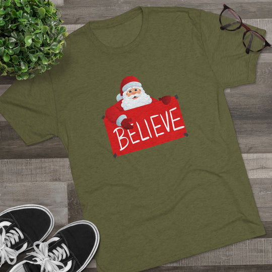 Santa and Believe Sign t-shirt