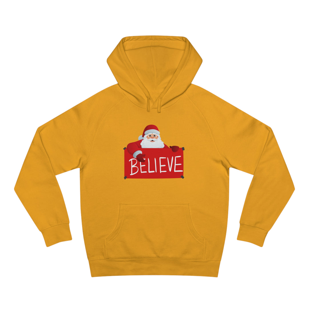 Santa and Believe Sign Hoodie