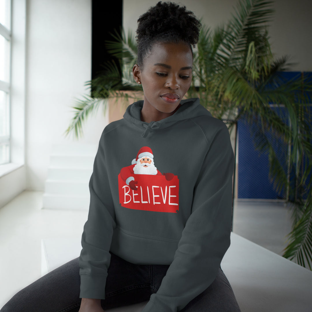 Santa and Believe Sign Hoodie