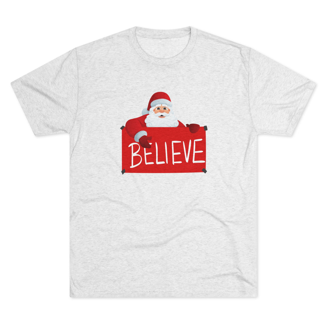 Santa and Believe Sign t-shirt